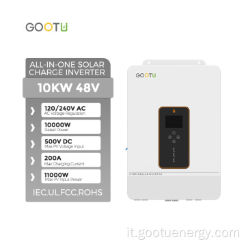 Gootu 10KW 48 V Fase Split Ibrid Solar Inverter